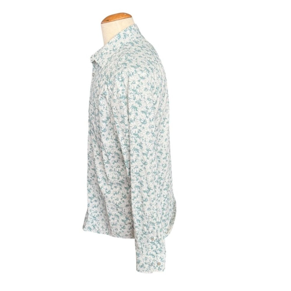 Untuckit Mens Long Sleeve Hawaiian Floral Button-Up Shirt Large Nylon/Elastane W - Picture 2 of 4